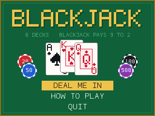 BlackJack title screen