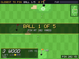 The closest to the pin game at the driving range