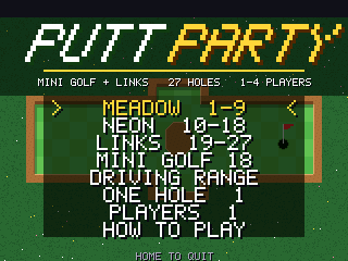Putt Party title screen