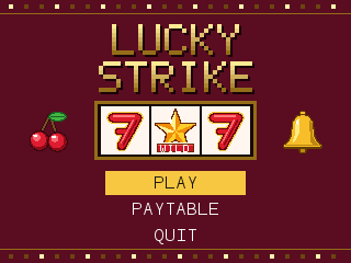 Lucky Strike title screen